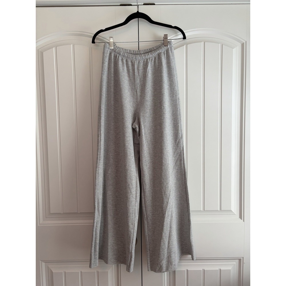 Offline By Aerie NWT OTT Fleece Super Wide Leg Gray Pants Womens Sz XS Short
